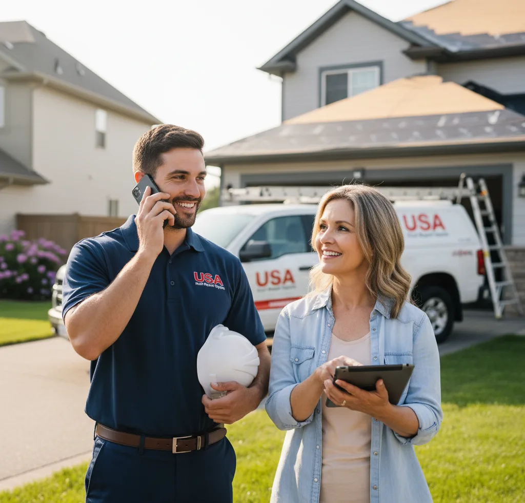 USA Roof Repair Experts customer support in Speedway